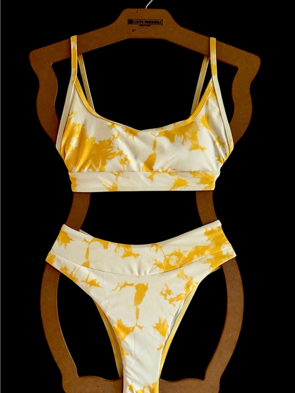 New SHEIN Blue Tie Dye High Waisted 2 Piece Bikini Swimsuit – Size L